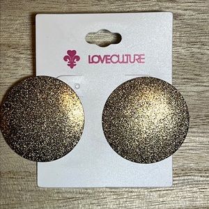 IAM Gold Post Disk Earring - NEW